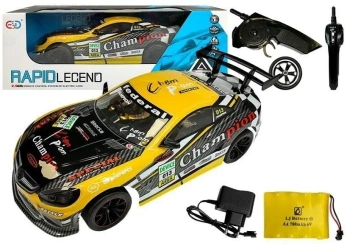 Auto R/C sportowe 2.4GHz żółte - Leantoys
