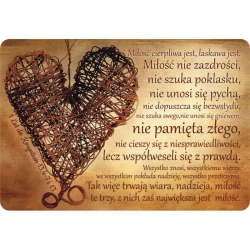 Magnes na lodówkę - Hymn o miłości BRĄZ - Szaron