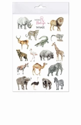 Tatuaże zmywalne Zwierzęta Afryki - Mama Maluje