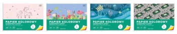Papier kolorowy samoprzylepny A4/8K 80g (10szt) - INTERDRUK