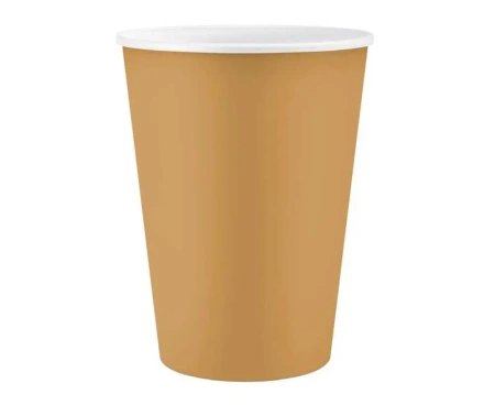 Kubeczki pap. jednokolorowe złote 250ml 6szt - Godan