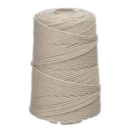 Sznurek bawełniany 3mm 100m piaskowy - Dalprint