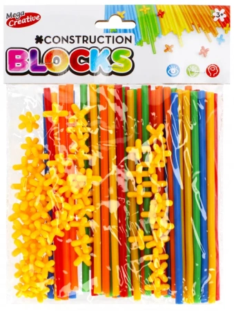 Klocki konstrukcyjne słomki 108 elementów. Mega creative 474340