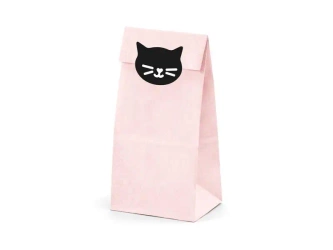 Torebki na słodycze kotek 8x18x6cm 6szt - PartyDeco