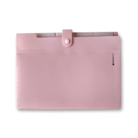 Teczka z przegródkami A4 PP-105 różowa - Penmate