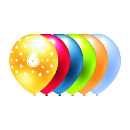 Balon metalik nadruk 6 5szt - GoParty
