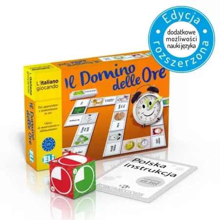 Gra językowa Włoski Domino delle ore italiano. Wydawnictwo ELI - ELI & ET TOI