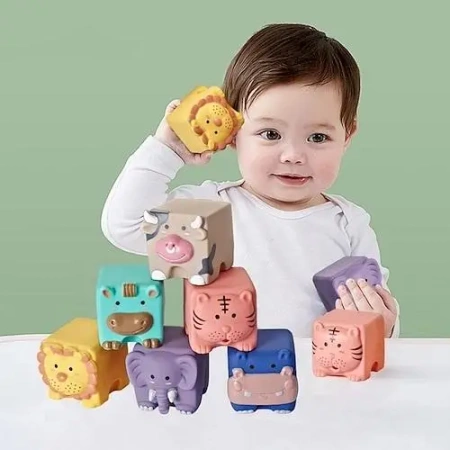 Miękkie klocki sensoryczne 6 elementów - Smily Play