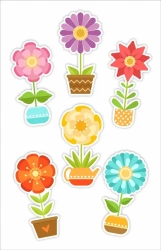 Dekoracje okienne dwustrone - Kwiatki... 6szt - LearnHow