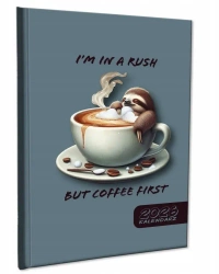 Kalendarz 2026 A5 tygodniowy notatka Leniwiec Kawa - EV-Corp