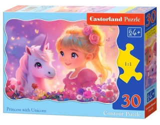 Puzzle 30 Princess with Unicorn - Castorland