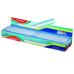Linijka 30cm plastikowa transparentna (24szt) - Keyroad