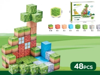 Klocki magnetyczne kostki 3D 48el - Madej