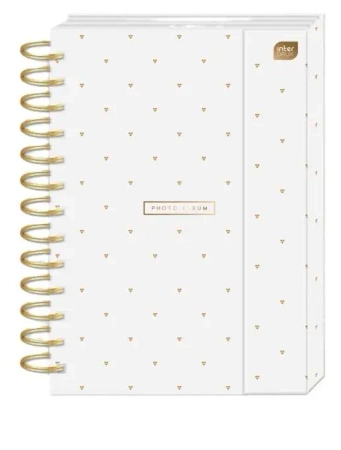 Album na zdjęcia B5 25 kart metaliczny biały - INTERDRUK