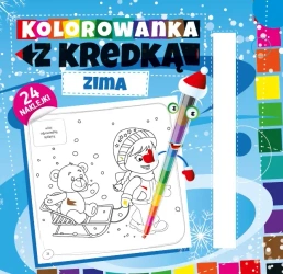 Zima. Kolorowanka z kredką wyd. 2 - Aneta Wojciechowska