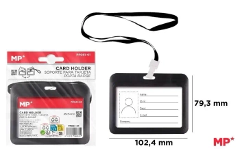 Etui na identyfikator czarne - MP Main Paper