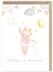 Kartka z okacji narodzin dziewczynka K104 - Cardie