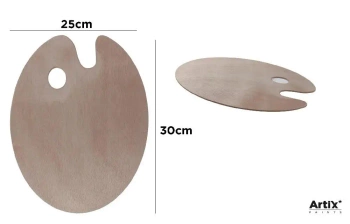 Paleta malarska okrągła drewniana 25x30cm - Artix