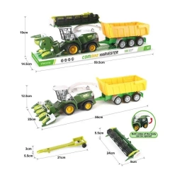 Kombajn z żółtą przyczepą - TOYS Paweł Wojda