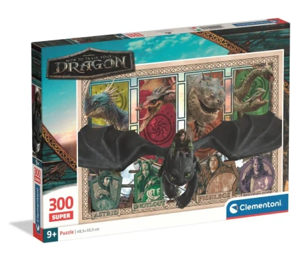 Puzzle Super 300 How To Train Your Dragon - Clementoni