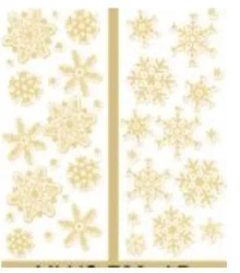 Naklejki na folii śnieżynki 10x22cm - Brewis