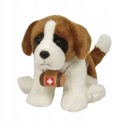 Maskotka Pies Bernardyn Z Beczką Pluszak 25cm Miękka Przytulanka Miś