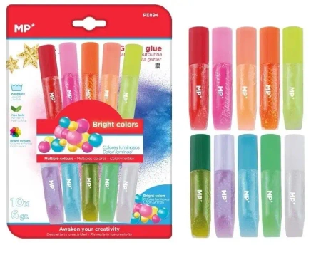 Klej brokatowy w płynie 10 kolorów - MP Main Paper