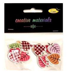 Guziki ozdobne Listki 25mm 15szt - Galeria Hobby