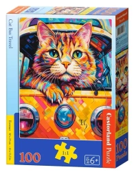 Puzzle 100 Cat Bus Travel CASTOR - Castorland