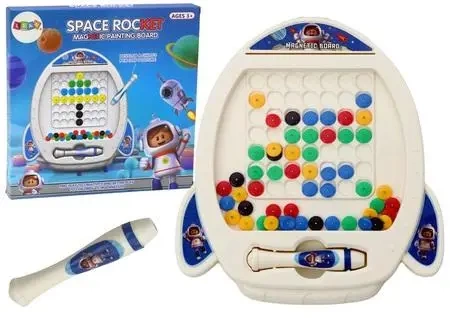 Tablica magnetyczna rakieta kosmiczna - Leantoys