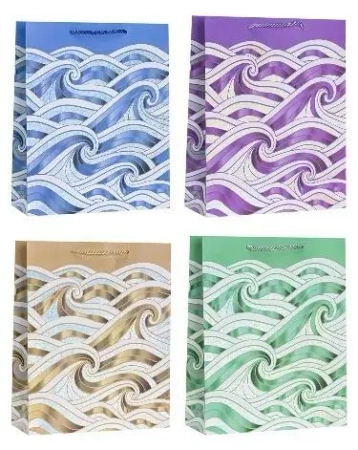 Torebka ozdobna 18x23x8cm hot-stamp mix ROZETTE