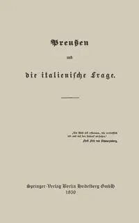 Preussen Und Die Italienische Frage - Rossler Constantin