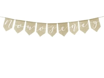 Baner Nowożeńcy 23x155cm - PartyDeco