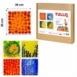 Ścieżka sensoryczna płytki fakturowe 30x30cm 4szt - Tullo