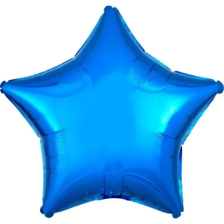 Balon foliowy metalik niebieski gwiazda 48cm - Amscan