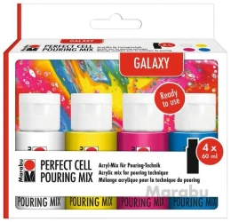 Farby Pouring Mix Galaxy 60ml 4 kolory - Marabu