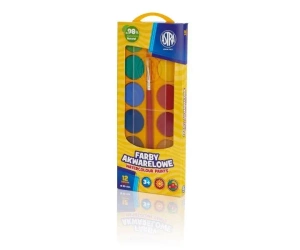Farby akwarelowe fi 30mm 12 kolorów ASTRA - ASTRA papiernicze