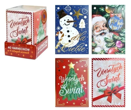 Karneciki Boże Narodzenie 40szt - Kukartka