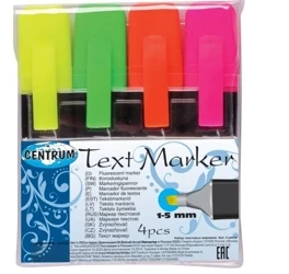 Zestaw zakreślaczy 4 szt. 80769 - Centrum
