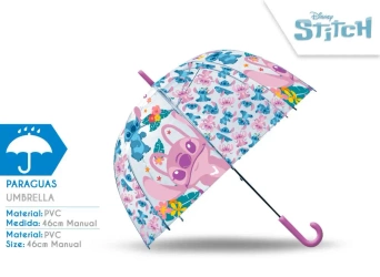 Parasolka przezroczysta Stitch 19cali ST00085 - Kids Euroswan