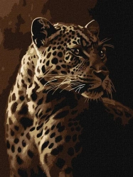 Malowanie po numerach -Spojrzenie lamparta 30x40cm - Ideyka