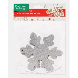 Craft with Fun Ozdoba Bn Eva Platek Sniegu Srebr 2szt 12/144