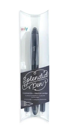 Pióro wieczne Splendid czarne + 3 naboje - Kolorowe Baloniki