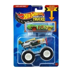 Hot Wheels Monster Trucks Pojazd 1:64 + Autko - Mattel
