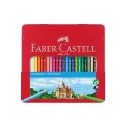 Kredki ołówkowe Zamek 24szt metal opak - Faber Castell