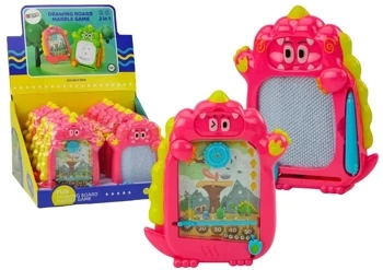 Tablica do rysowania 2w1 dinozaur różowy - Leantoys