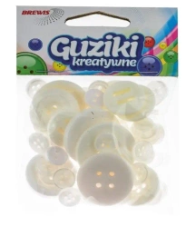 Guziki kreatywne białe 40g - Brewis