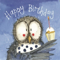 Karnet Urodziny AC762 Sowa i babeczka - Alex Clark