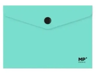 Teczka kopertowa A6 na zatrzask turkusowa - MP Main Paper
