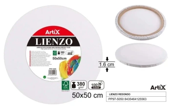 Podobrazie okrągłe 50x50x1.6cm 380G/m2 - Artix